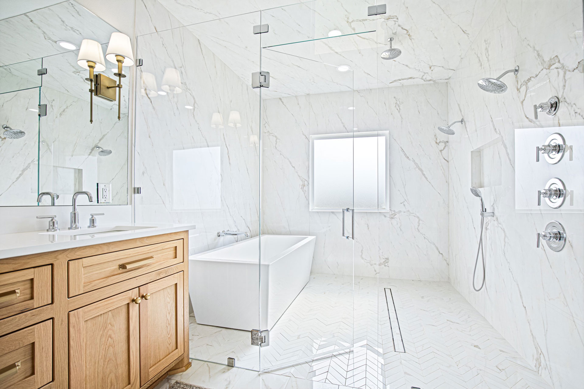 Beautiful bathroom renovation showcasing modern design and quality craftsmanship by Five Star Shower & Bath